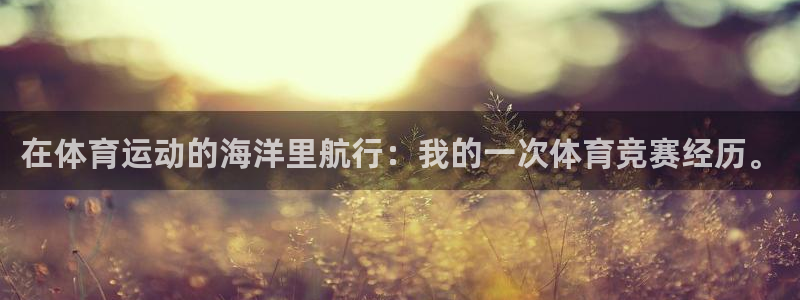 谈球吧体育：在体育运动的海洋里航行：我的一次体育竞赛经历。